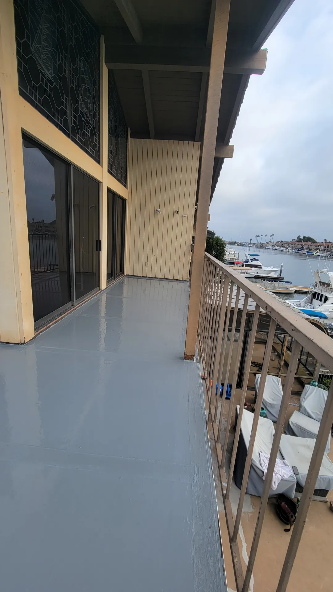 A team of professional waterproofing contractors on a large project