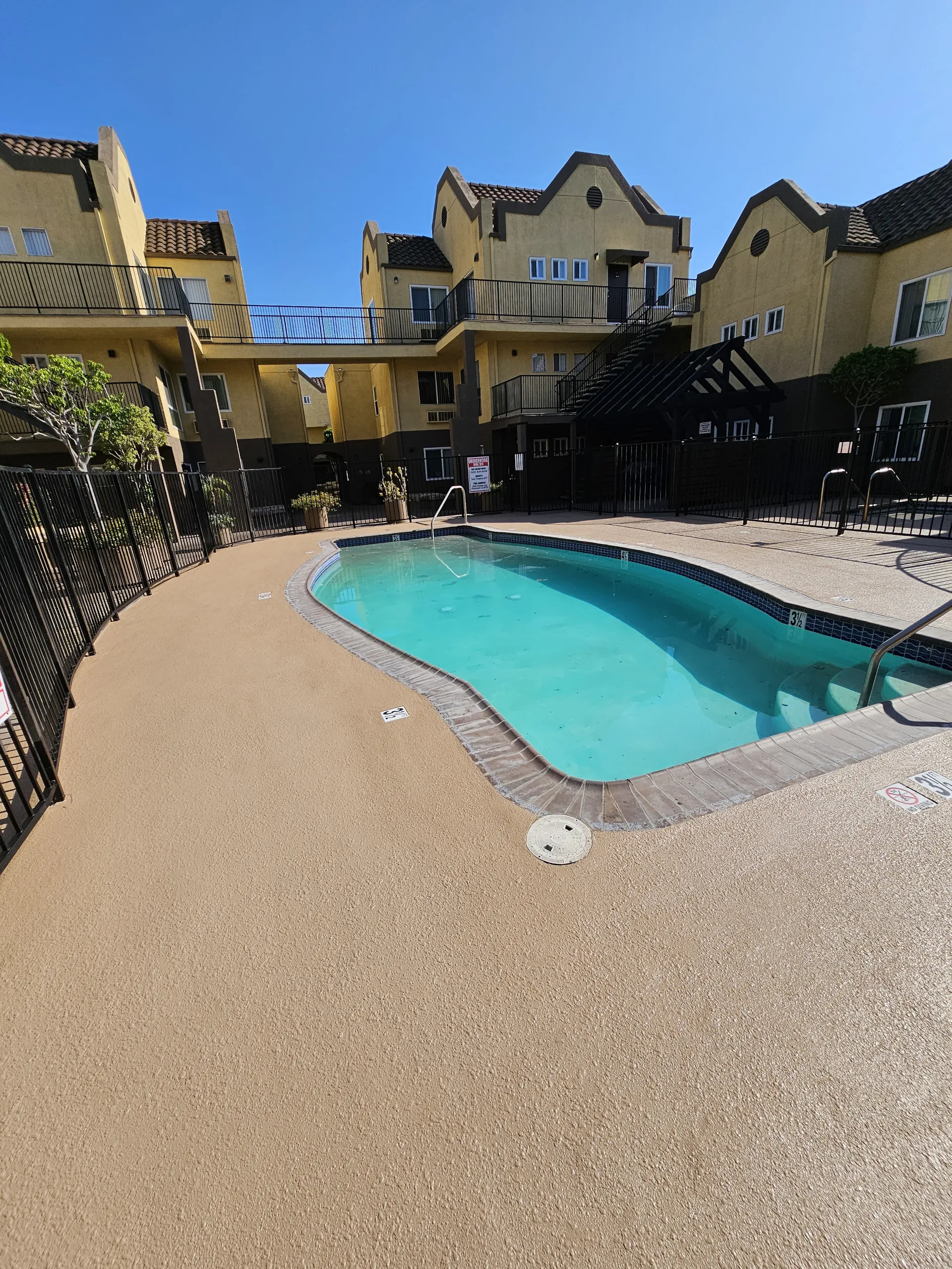 Large multi-family apartment complex with waterproofed balconies in Orange County