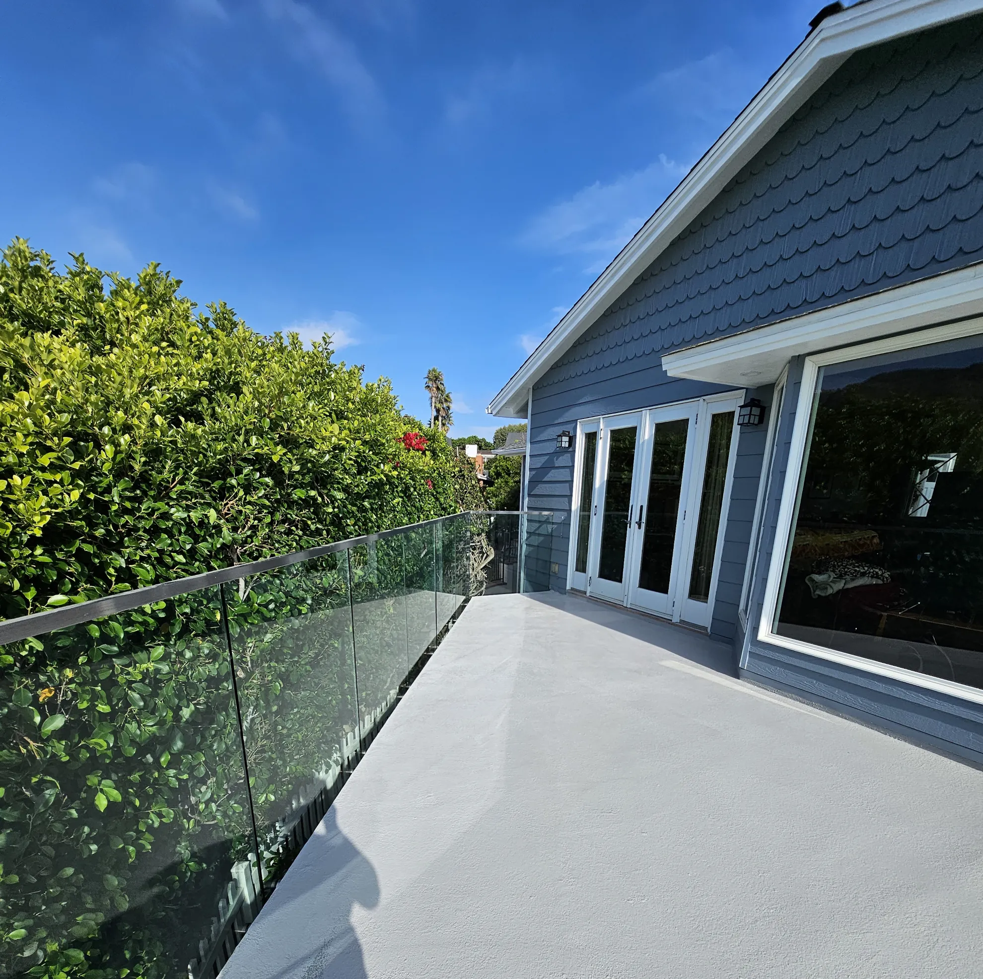 Deck waterproofing installation on a residential project
