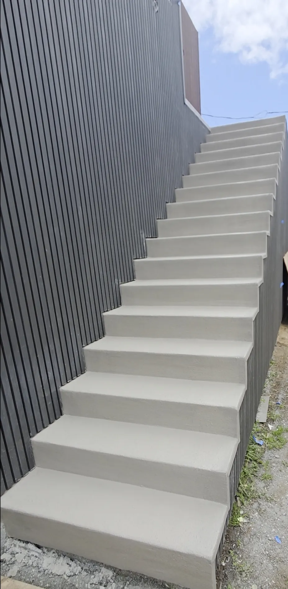 Completed residential staircase waterproofing project in Venice, California.